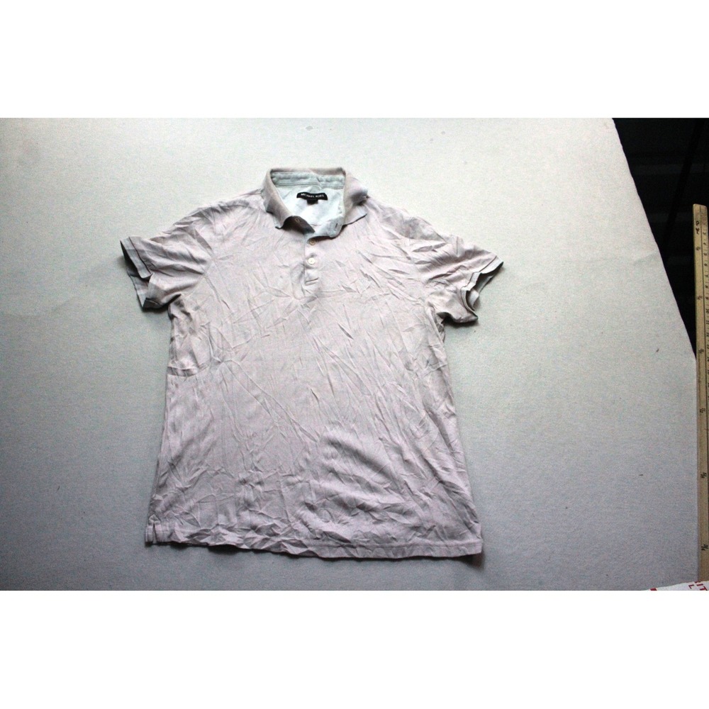 Michael Kors Polo Shirt Men Medium Purple Good Short Sleeve MK Logo